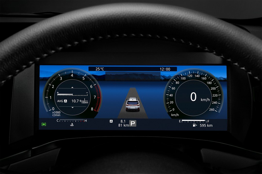 Subaru New Outback, 12,3 дюймдік цифрлық аспаптар панелі  